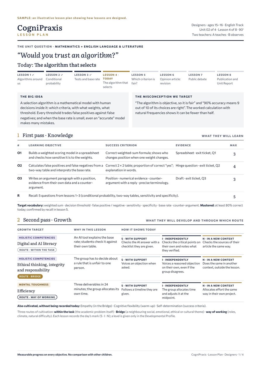Lesson plan Designers, page 1 of 4